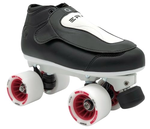 Image of Uniq Era Quad Speed Jam Roller Skates, ABEC7 Bearings | Removable tongue flaps, ABEC7 precision bearings, 62mm indoor speed wheels, lightweight composite outsole