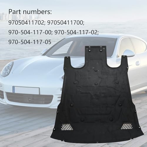 Image of GXARTS Under Engine Radiator Splash Shield Cover 97050411705 Compatible with Porsche Panamera 2011 2012 2013 2014 2015 2016 97050411702 97050411700