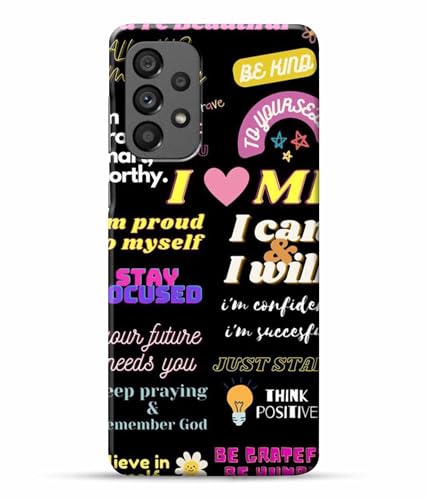 Image of Printed Hard Back Case Cover & Compatible for Samsung Galaxy A73 5G / Samsung A73 5G | Motivation Energy Quotes (Multicolor) - D1201