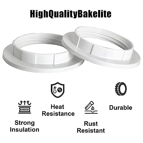 6 Pezzi Plastica Anello Riduttore Paralume E27