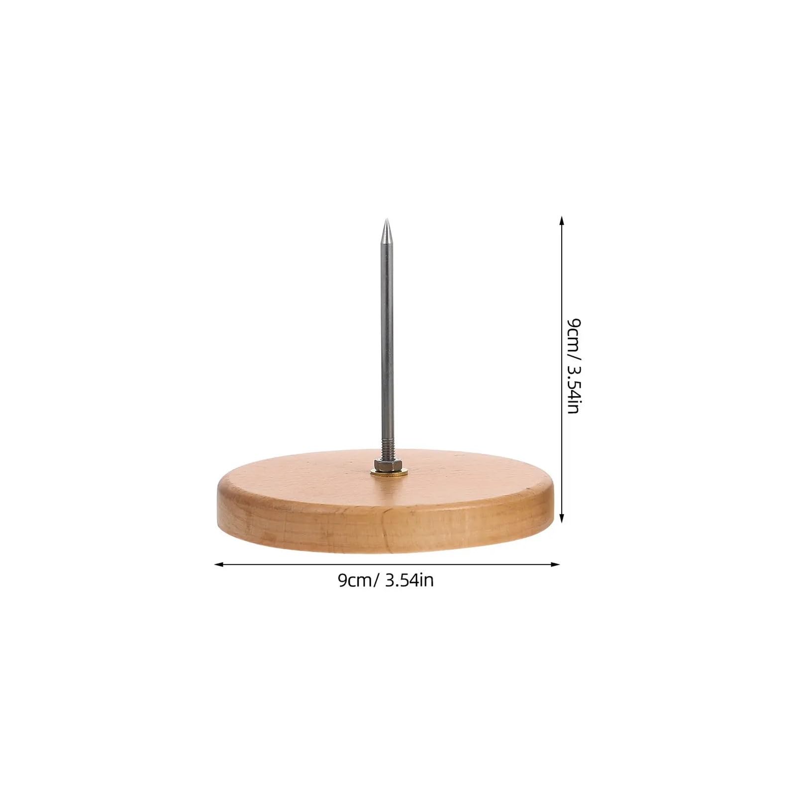 Soporte para recibos Porta billetes, tenedor de Metal con punta recibo Base madera, husillo control escritorio, notas, Stabber for restaurante y cocina, 2 uds de restaurante