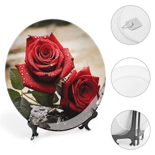 Plato decorativo de porcelana Bone China de 7 pulgadas miniatura 4
