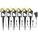 LUNSY Faretto da giardino con Picchetto, 21M COB Bianco Caldo Luci da giardino, 6 x 3W Luci per Sentieri a LED con Spina, IP65 Impermeabile Lampada da Giardino decorazione per Backyards Prato Parete