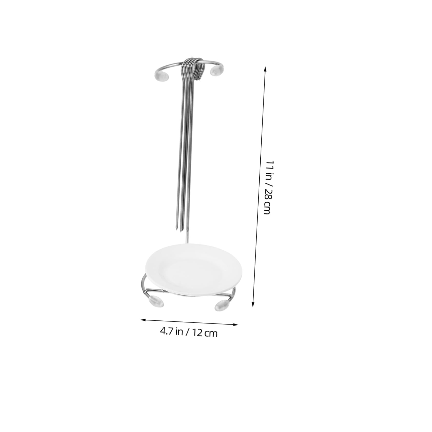 2 Set Supporti in Inossidabile per Spiedini Barbecue Appendibili Resistenti Facili da e Smontare per BBQ Accessori Compatti e Duraturi
