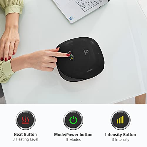 Comfier Wireless Hand Massager With Heat -3 Levels Compression & Heating,Rechargeable Hand Massager Machine For Carpal Tunnel,Ideal Gifts For Women (Black) #TOP6