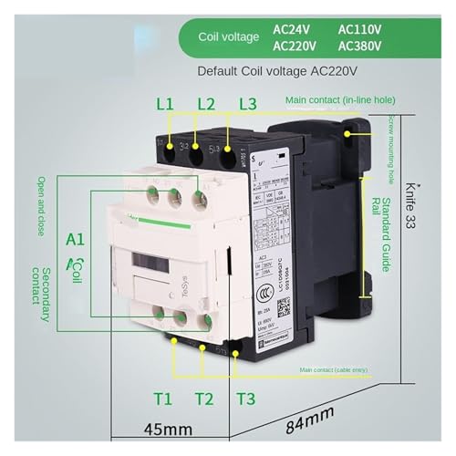 Contacteur triphasé 110V LC1D09 à coupure sécurisée 1NO 1NC pour armoire électrique - 2