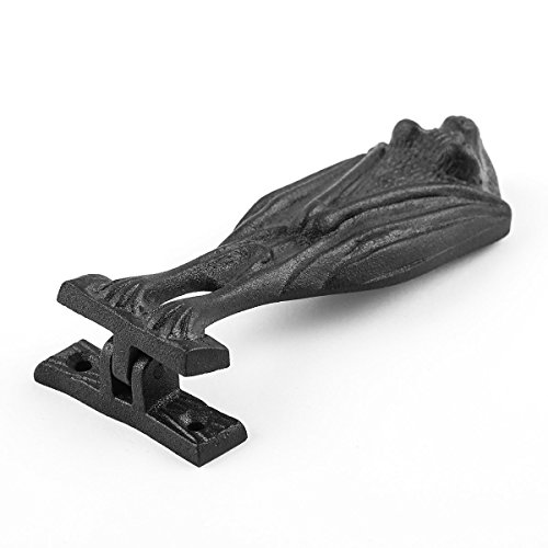 Renovators Supply Manufacturing Door Knockers For Front Door 5 In. Black Cast Iron Bat Shaped Door Knocker With Mounting Hardware #TOP2