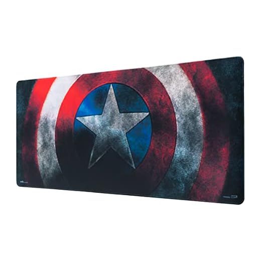 Alfombrilla ratón XXL Marvel Capitan America - Alfombrilla escritorio (Mouse pad XXL: Protector escritorio) | Accesorios gaming - Tapete escritorio : Alfombra escritorio Impermeable y Antideslizante