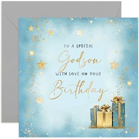 Old English Co. Stylish Godson Birthday Card Cover
