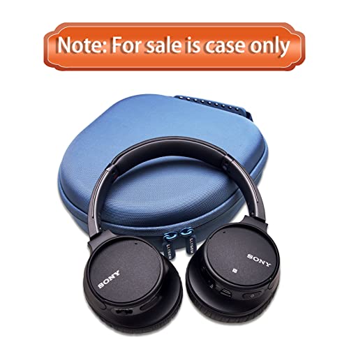 Image of LTGEM EVA Hard Case for Sony WHCH710N / WH-CH 720N / WHCH700N Wireless Bluetooth Noise Canceling Over The Ear Headphones - Travel Protective Carrying Storage Bag（Blue+Blue）