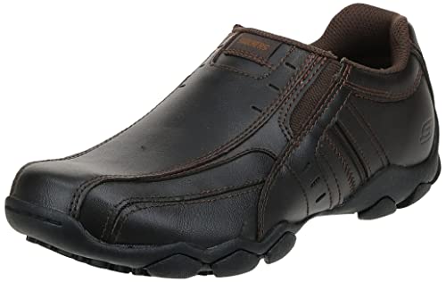 Skechers Men's Diameter-Nerves Loafer, dkbr, 8.5 Medium US