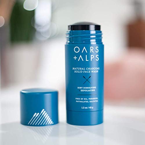 Oars + Alps Natural Face Wash With Activated Charcoal, Dermatologist Tested Exfoliating Facial Cleanser, Tsa Friendly, 1.4 Oz #TOP1
