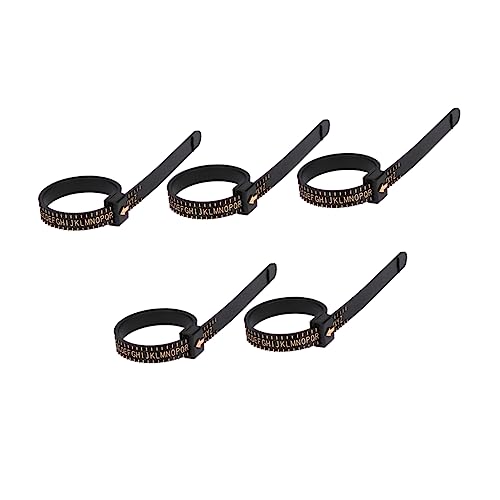 Cemaystic リングゲージ サイザー 5個セット ? ダイヤモンドアートトレイ付き メンズ レディース対応 ジュエリーツール (Size 2,ブラック)