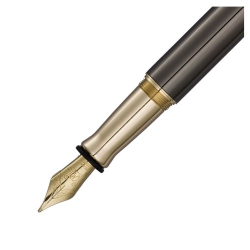 Waldmann Tuscany Füllhalter In Rosegold & Schokobraun – Sterling Silber, Edelstahlfeder, Feine Linienoptik