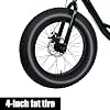 Adult Tricycle, Fat Tire 7 Speed Cruiser Trike, 20 Inch 3 Wheel Bikes with Large Basket for Seniors, Women, Men, Adult Trikes for Shopping Picnic Outdoor Sports(Today Shipment)