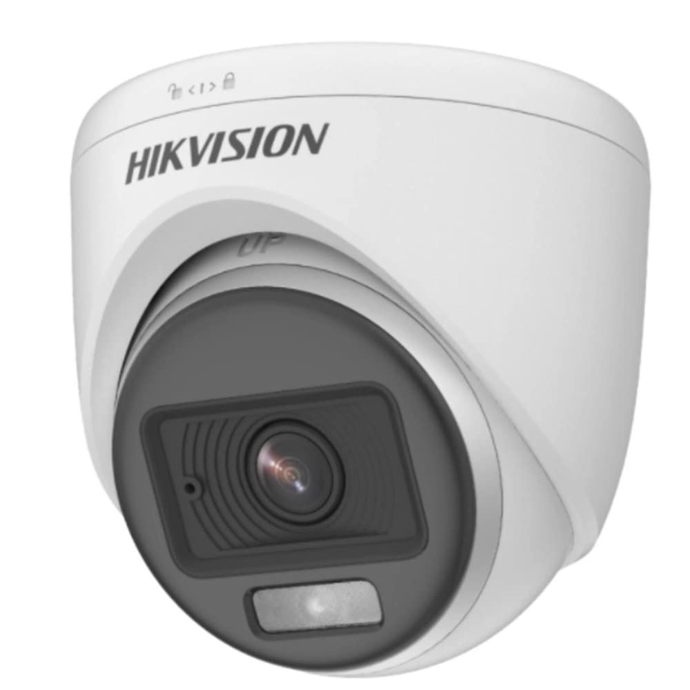 (Refurbished) HIKVISION 5MP [Built-in Audio Mic | Color Night Vision] Outdoor Wired Color CCTV Camera for DVR, DS-2CE70KF0T-PFS White