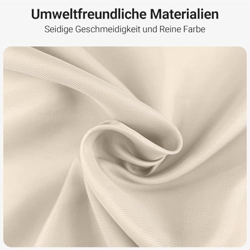 Lerores Shower Curtain 80 x 180 cm(31x70 inch) Beige, Weighted Hem Anti-Mold Textile, Water-Repellent - Image 4