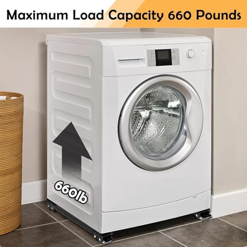 Image of Furniture Lifter and Mover Tool Set with Wheels, Heavy Duty Furniture & Appliance Moving Rollers, Bed Lifter Tool, Fridge Slider, Easy Shifting for Sofa, Table, Cupboard, Washing Machine (White)