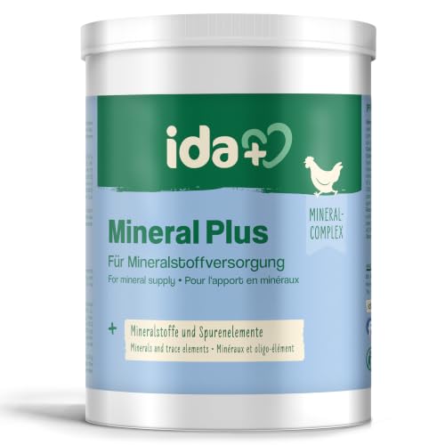 Ida Plus - MineralPlus - Futterkalk für Hühner - Premium MineralPlus - Mineralstoffe für Hühner & Vitaminmischung - Rundumversorgung - MineralPlus mit Kalzium - 1 kg