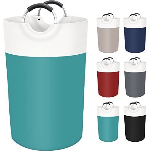 Image of BlissTotes 115L Laundry Basket, Freestanding Collapsible Hamper, Green