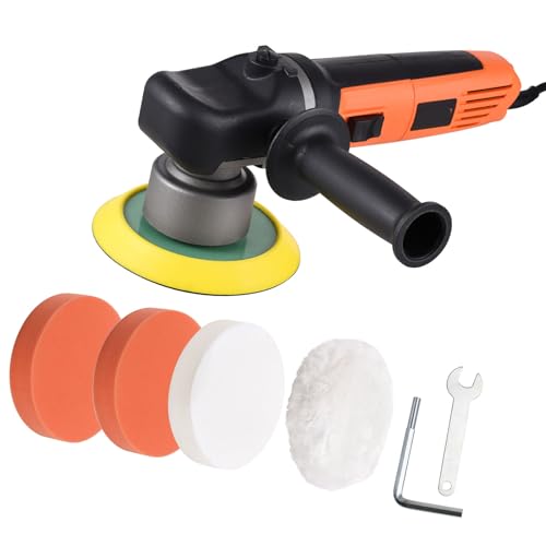Pulidora de Búfer, 840 W de Alta Potencia Ajuste de Velocidad de 2000-6400 RPM Kit de Pulidoras y Pulidoras de Automóviles Pulidora para Detalles de Automóviles para Pulido,