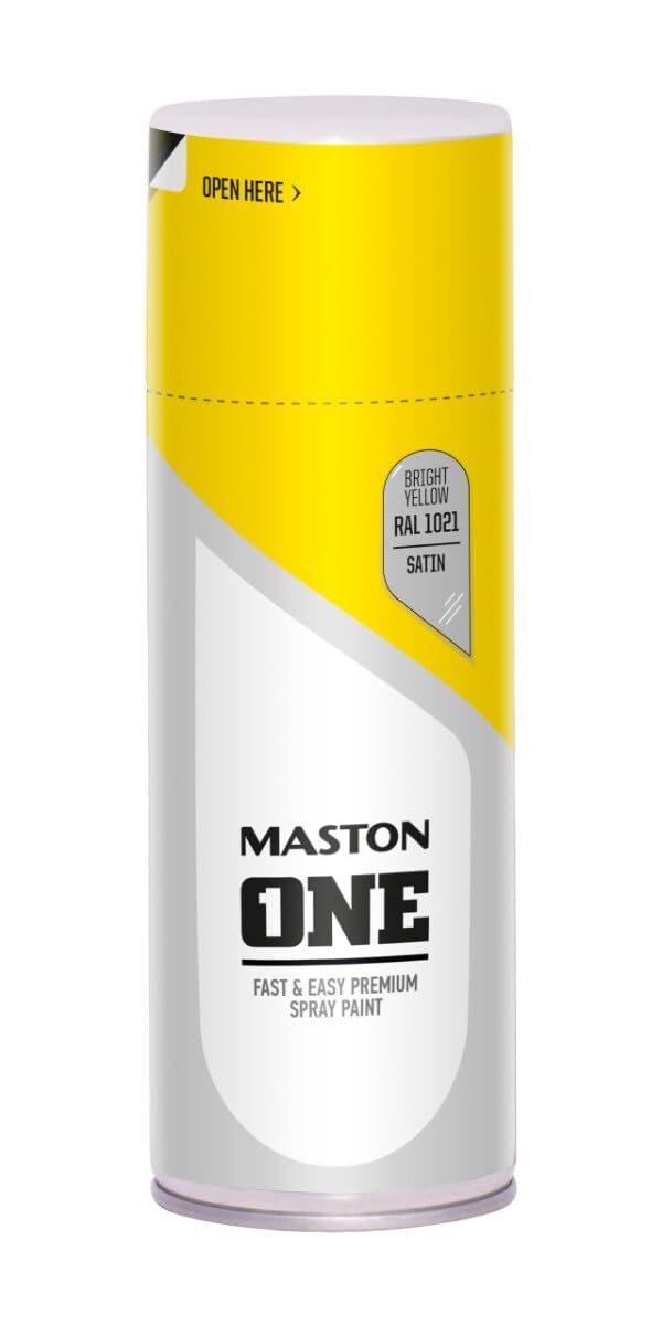Maston Spray Paint One - Satin Bright Yellow Ral1021 400Ml 6412490033842