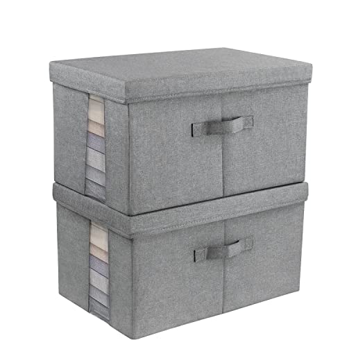 ��I��i �W�t�� �ߗ� ���[�{�b�N�X 40L ���L �ߑւ� ���[�P�[�X �����o�� �z�� �܂肽���ݎ��[�{�b�N�X �����t�� �������t�� ��e�� ���� cd dvd ���� ��� �m�� �N���[�[�b�g�p ������� �O���[��45×���s35×����25cm 2�Z�b�g