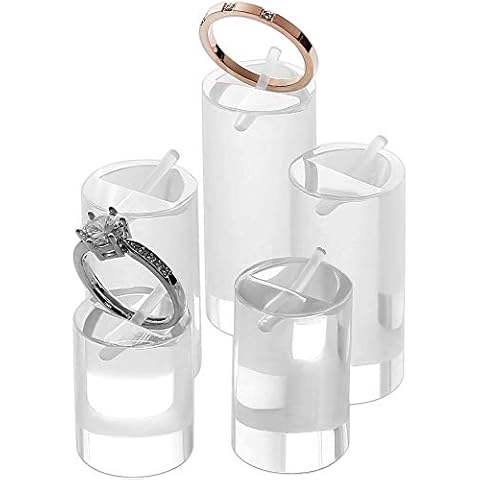 10pcs Acrylic Ring Display Holder - Jewellery Stand - Stable - Finger Ring Showcase and Presentation Cover