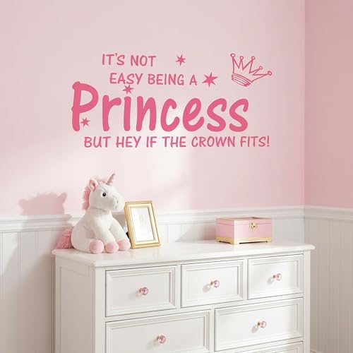 Blinggo vinilo decorativo frase princesa rosa 10 x 22 pulgadas miniatura 5