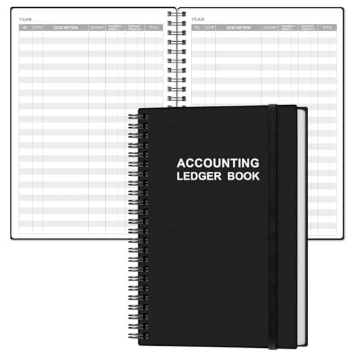 Accounting Ledger Book - A5 Ledger Book for Bookkeeping,...