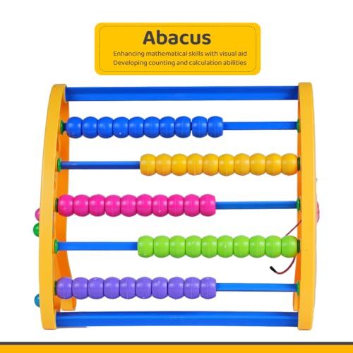 Image of FLYI - Abacus for Kids | Early Math Learning with Colorful Counting Beads, Durable Plastic with Multi-Color Beads, 3+ Years Learning Toy with Lacing & Tracing Activity