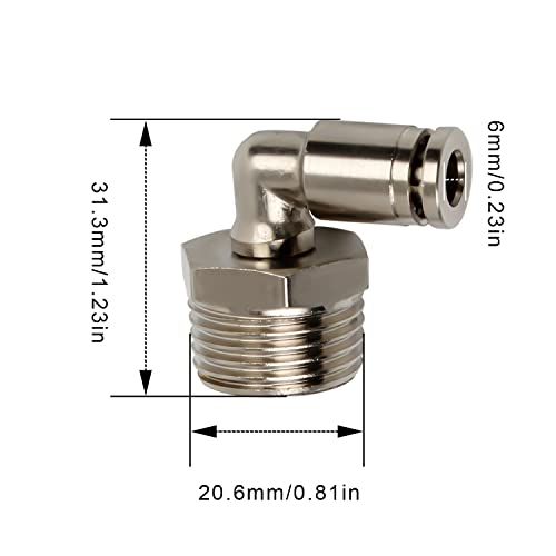 Pneumatico Connettore, SRJQXH 2 Pezzi PL6-04