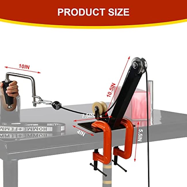 Generic Arm Wrestling Training Pulley System Professional Equipment Fitness Forearm, Wrist Exerciser Strength Develop Machine with Handle, Black Orange, JR-0085-GE