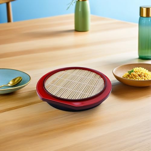 Plato estilo japonés para sushi con tapete de bambú miniatura 7