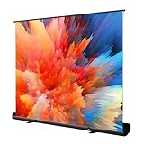 60 Zoll/72 Zoll Hochziehbare Pull-Up Beamer Leinwand mit Ständer, 4K/8K Ultra HD Active 3D Blendfreie Projektor Leinwand für Heimkino mit 1,4 Gain(72 inch)