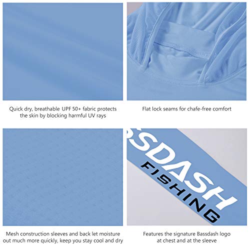 image for Bassdash UPF 50+ Men’s UV Sun Protection Long Sleeve Performance Fis