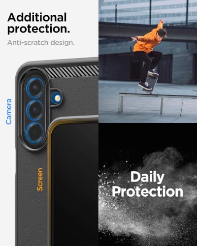 Image of Spigen Rugged Armor for Samsung Galaxy A27 5G / M47 5G / F70 Pro Case [Flexible] [Shockproof] Galaxy A27 5G / M47 5G / F70 Pro Back Cover | TPU - Matte Black