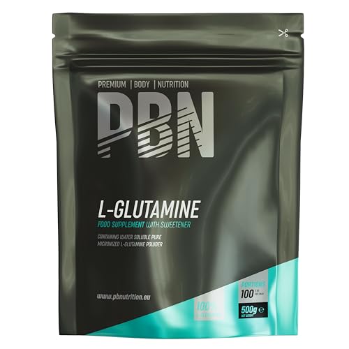 Premium Body Nutrition Paquete de L-glutamina, 500 g (sabor natural)