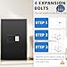 23.62 inches Tall Safe Box, 4.4 Cuft Home Safe with Fireproof Waterproof Bag, Anti-Theft Digital Security Lock Box with Smart Alert System, Removable Shelf, Mute Function, Document Safes for Jewelry