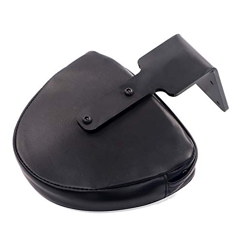 Black Leather Rear Passenger Backrest Sissy Bar Pad for Victory High-Ball Vegas Kingpin - Thumbnail 3