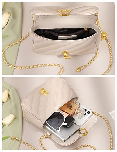 Mn&Sue Crossbody Bags for Women Fashion Quilted Purse Small Shoulder Bag with Adjustable Chain Ladies Clutch4