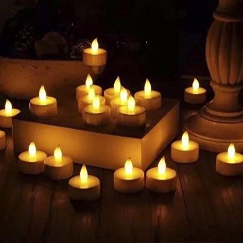 Vela Velinha Led Decoração Romântica Artificial Mesa Festa Casamento Plástico Conjunto C/6