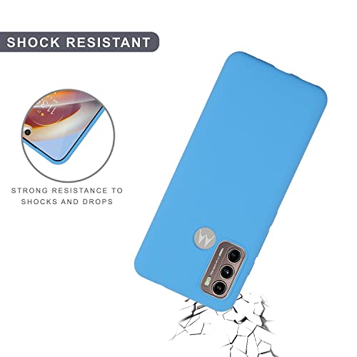 Image of SPRIG Compatible with Motorola G60 Liquid Silicone Premium Back Cover Drop Tested Shock Proof Mobile Case for Men, Women, Boys and Girls with Camera Protection (Navy Blue)