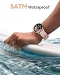 Smart Watch pour les femmes hommes, AGPTEK 5ATM Montre Fitness Tracker imperméable à l'eau.Smartwatch avec moniteur de fréquence cardiaque. Notification pour Android iOS Téléphones (Rose Gold)
