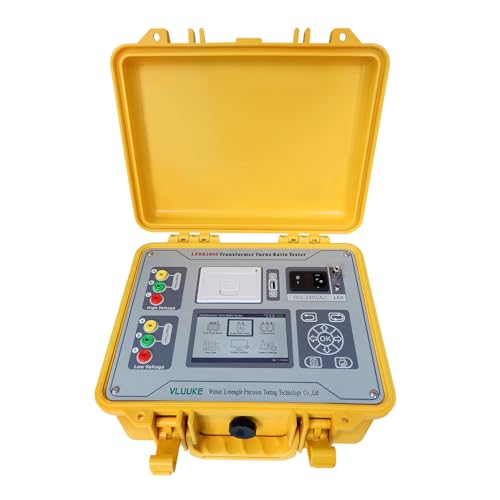 Transformer Turns Ratio Tester Transformer Kit TTR Tester Transformer Ratio Group Tester with Li Battery, 3 Phase Single Phase Transformer Test, PT CT, Polarity Testing