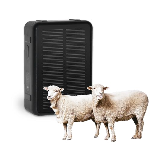 Rastreador De Animales, Dispositivo Antipérdida GPS con Energía Solar para Bovinos, Ovinos Y Equinos...