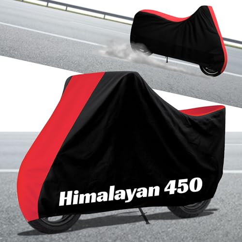Image of Stylish Water Resistant Bike Body Cover Compatible with Himalayan 450 & All Models | UV Protection, Dustproof, Heat Resistant, Two Wheeler | New All Weather Protection, Dust & Rain