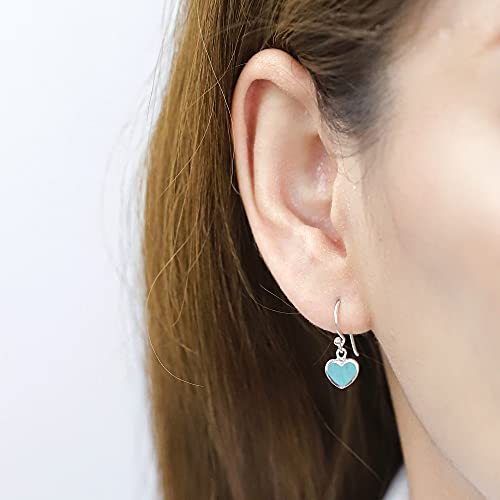 Boma Jewelry Sterling Silver Turquoise Heart Earrings2