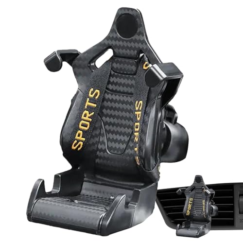 Supporto per telefono per da auto - per cellulare per sedili da corsa multifunzionale per con ventilazione ad aria rotazione a 360°