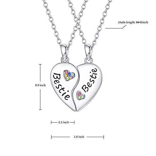 KINGSIN Best Friend Necklace BFF Friendship Sister Matching Necklaces for 2 Bestie Gifts Teen Girls Women Sisters Birthday Valentines Day Gifts for Friends4